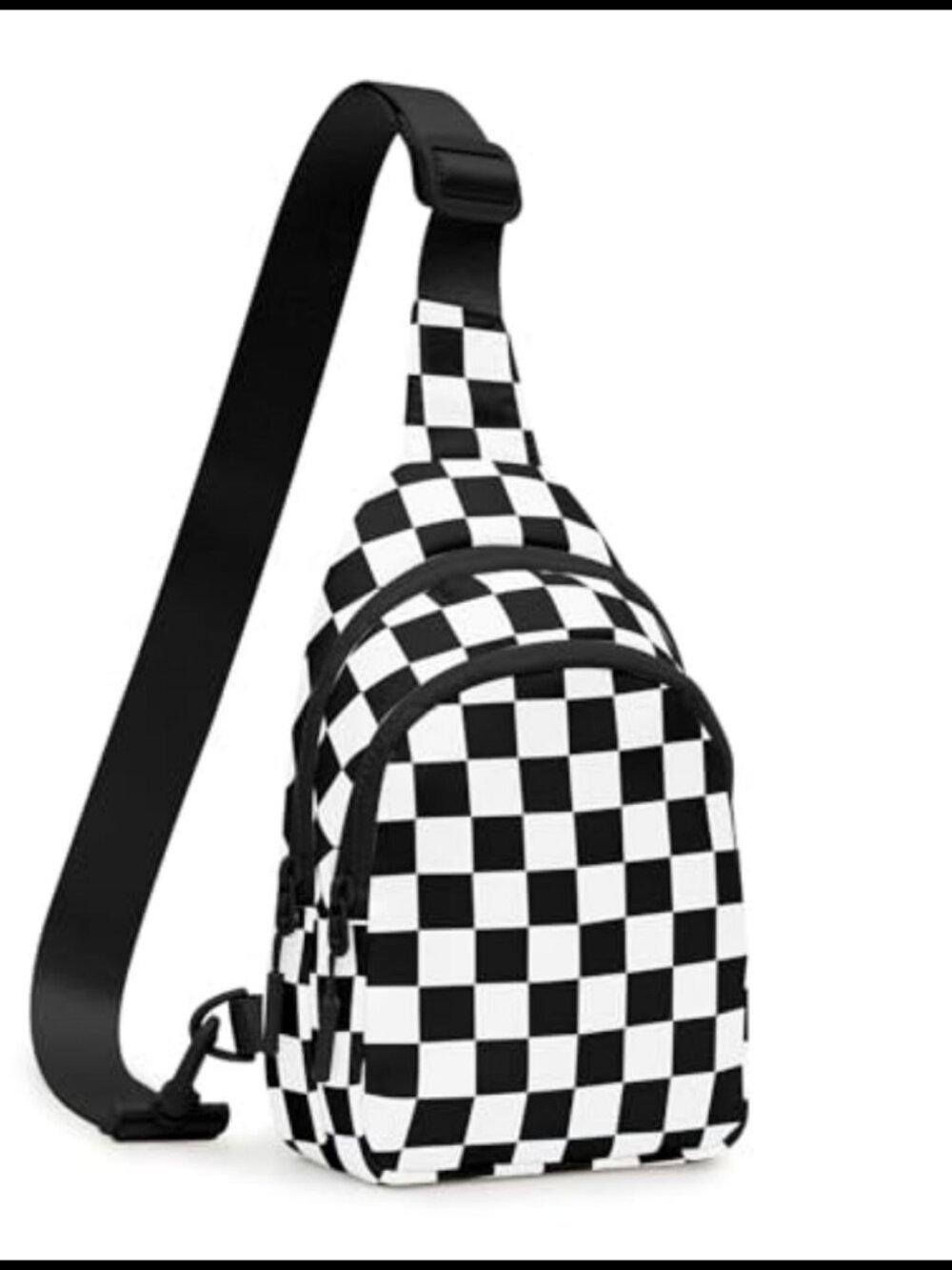 Waterproof Checkered Crossbody Bag Adjustable Fanny Pack Travel Purse